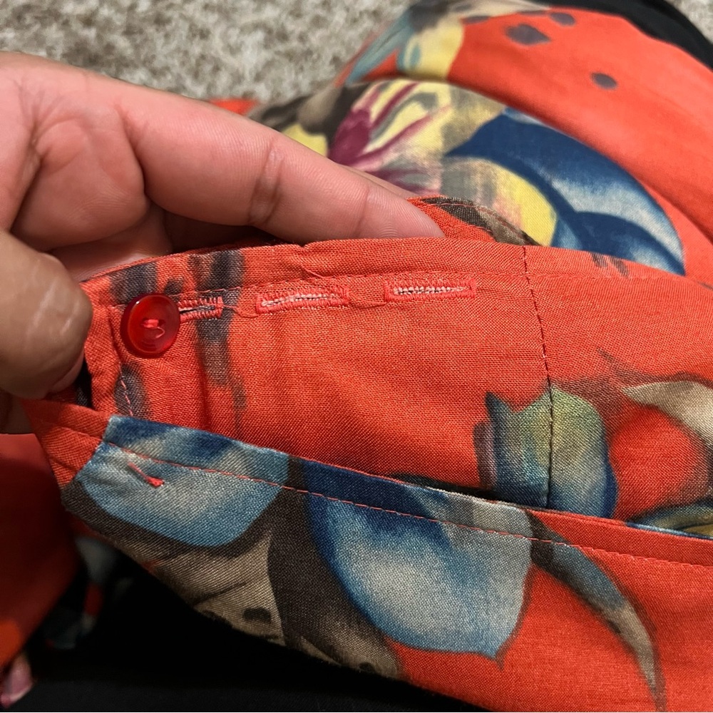 Hilo Hattie Reddish Orange Floral top and skirt set size size medium - Picture 12 of 14